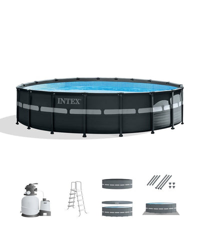 Ultra XTR® Frame Above Ground Pool with Sand Filter Pump – 18′ x 52″