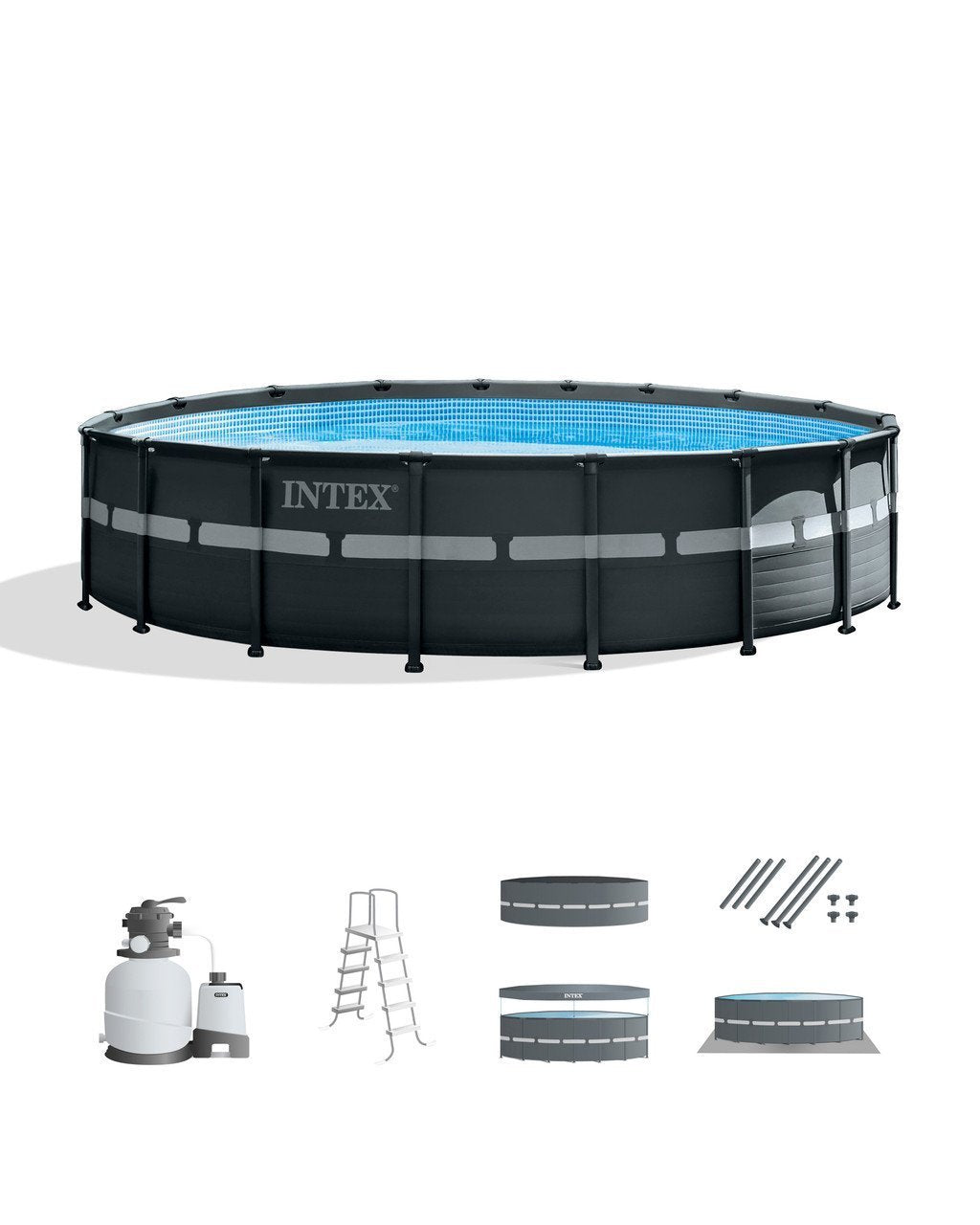 Ultra XTR® Frame Above Ground Pool with Sand Filter Pump – 18′ x 52″