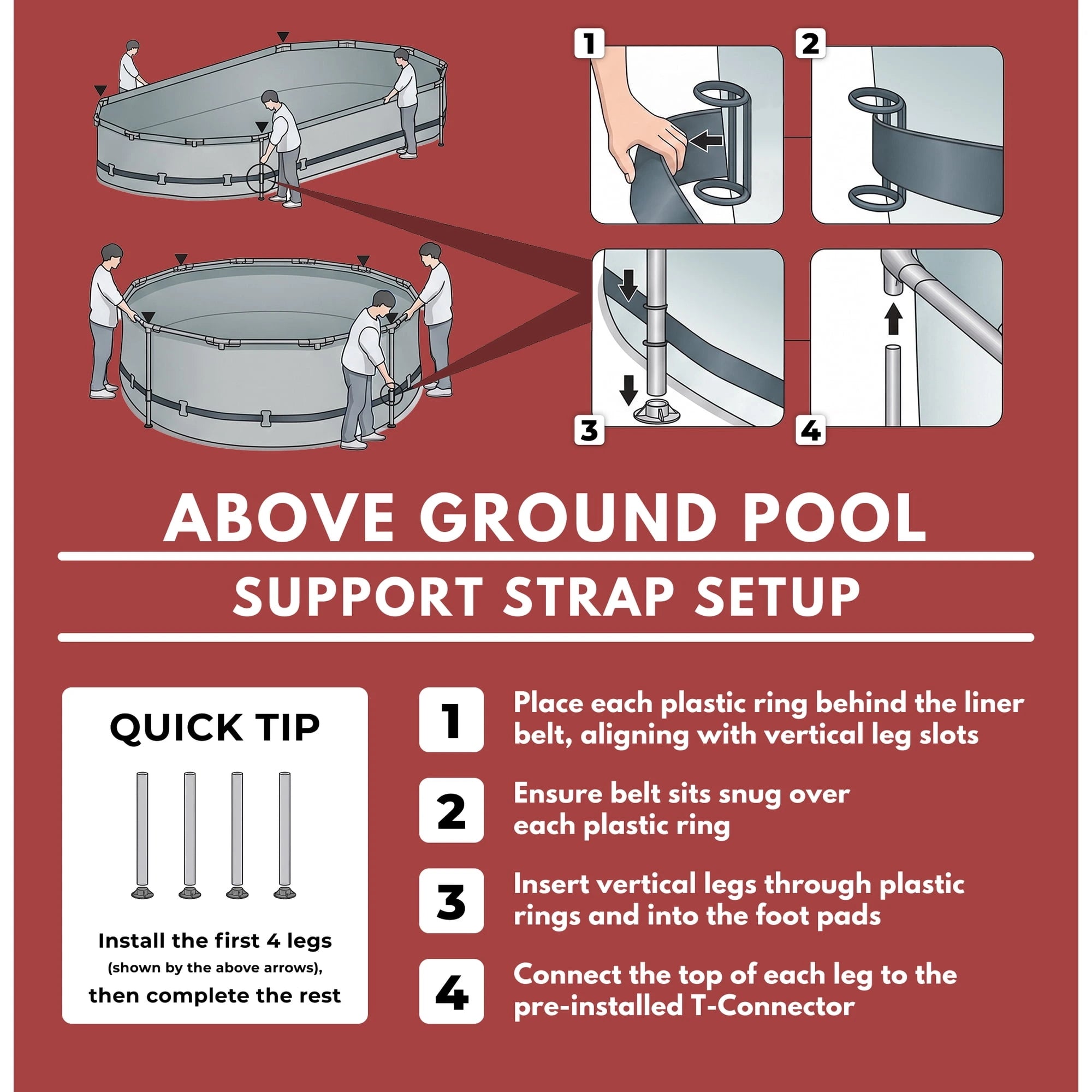 Coleman Power Steel 16′ x 10′ x 42″ Oval Above Ground Pool Set