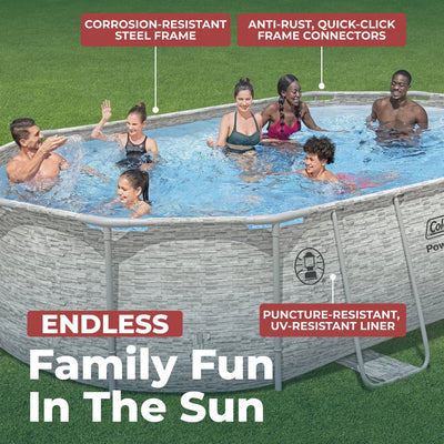 Coleman Power Steel 16′ x 10′ x 42″ Oval Above Ground Pool Set