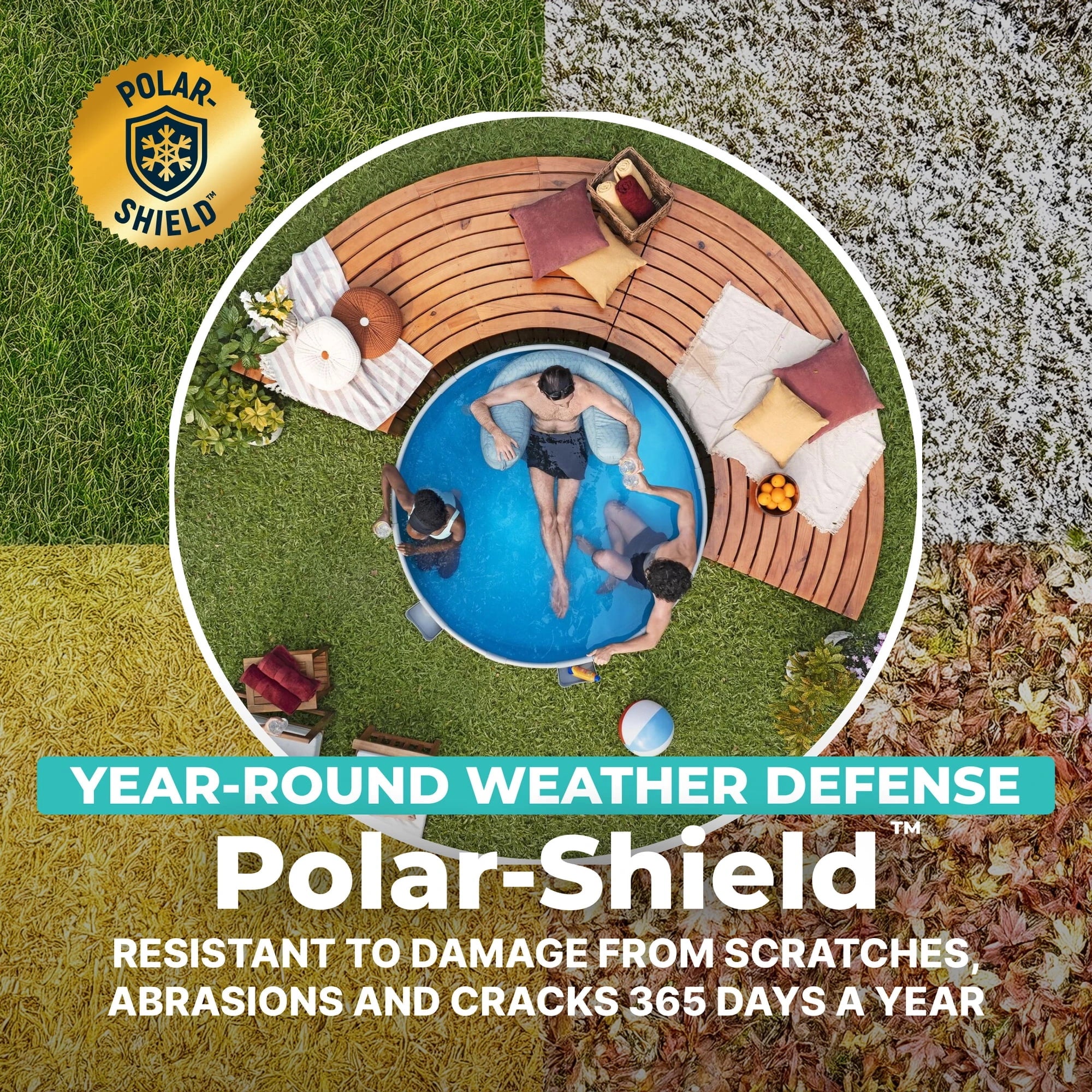 Bestway TANX 6′ x 24″ Round Above Ground Stock Tank Metal-Walled Above Ground Pool, All-in-One Set
