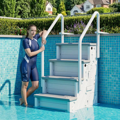 BETISEF Pool Ladder Above Ground, Heavy Duty 4Step Pool Ladder with Dual Handrails and Nonslip Steps, 500 LBS Load Capacity, for 46-58 Inch