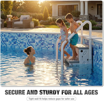 BETISEF Pool Ladder Above Ground, Heavy Duty 4Step Pool Ladder with Dual Handrails and Nonslip Steps, 500 LBS Load Capacity, for 46-58 Inch