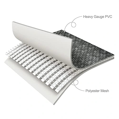 Funsicle Oasis Designer Rectangular Above Ground Pool Set Dark Herringbone Gray