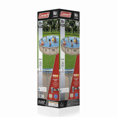 Coleman Steel Pro Max 14′ x 33″ Round Metal Frame Above Ground Pool Set
