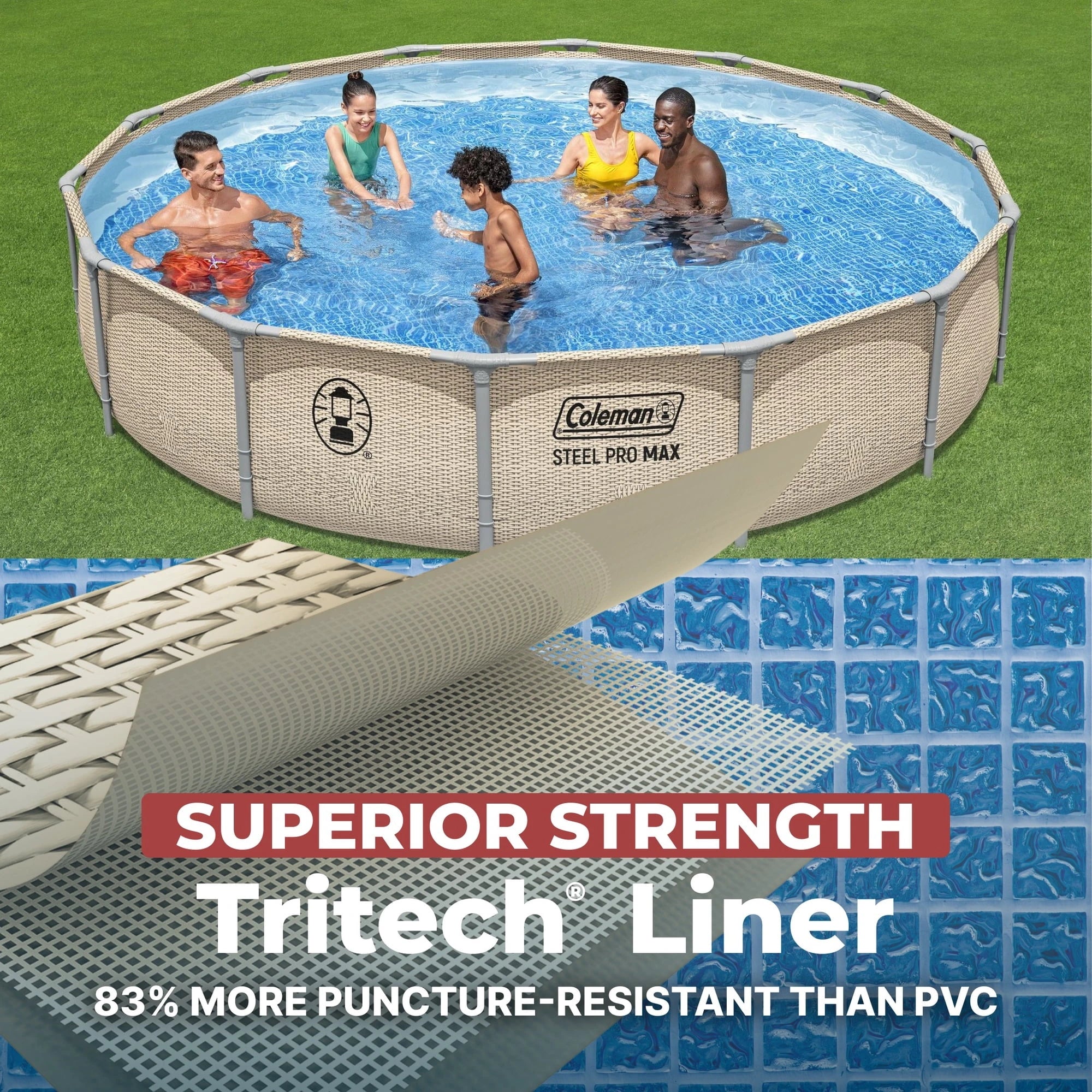 Coleman Steel Pro Max 14′ x 33″ Round Metal Frame Above Ground Pool Set