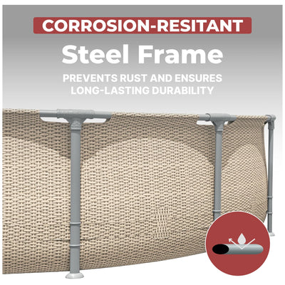 Coleman Steel Pro Max 14′ x 33″ Round Metal Frame Above Ground Pool Set