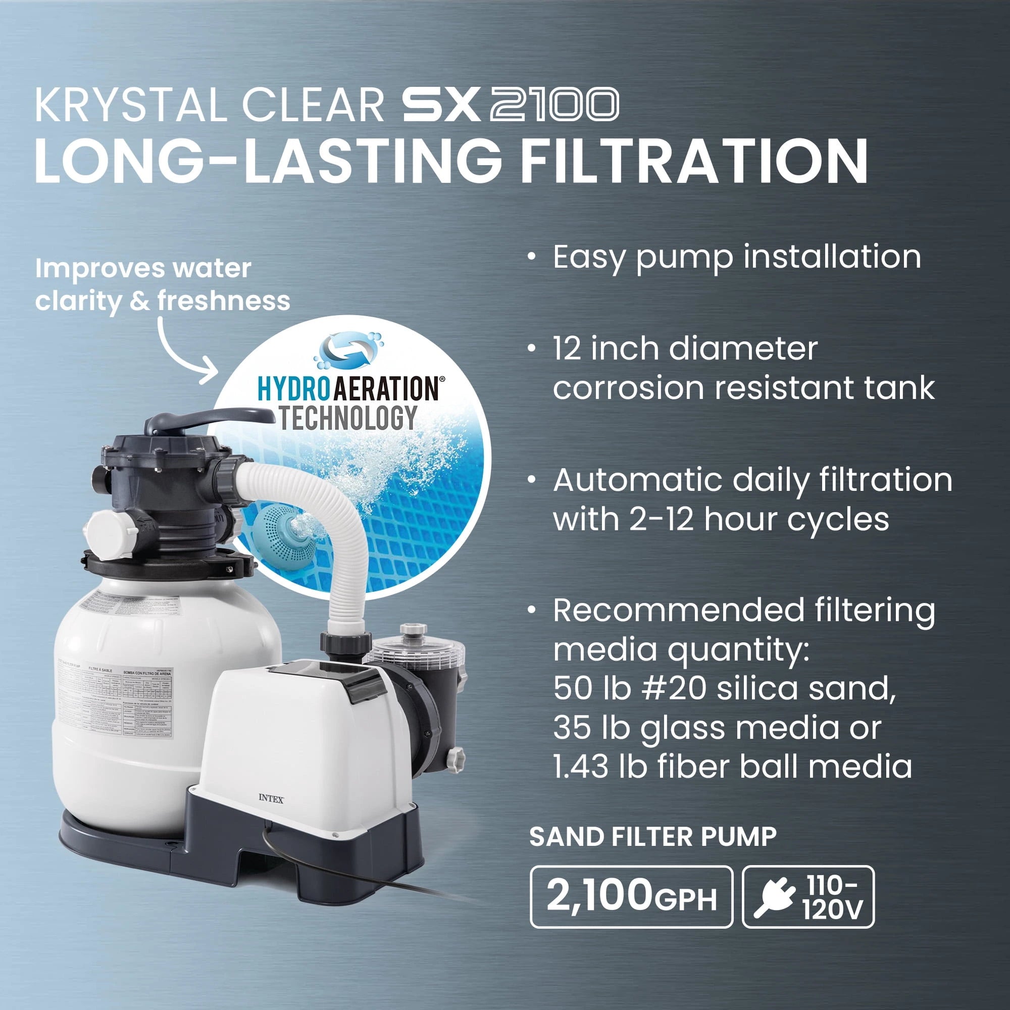 INTEX Ultra XTR 18ft x 52in Round Above Ground Pool Set, Sand Filter Pump