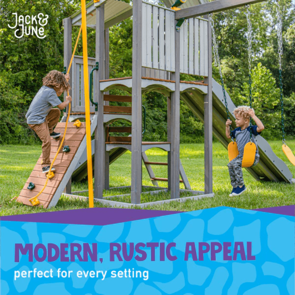 Jack & June Haven Wooden Swing Set