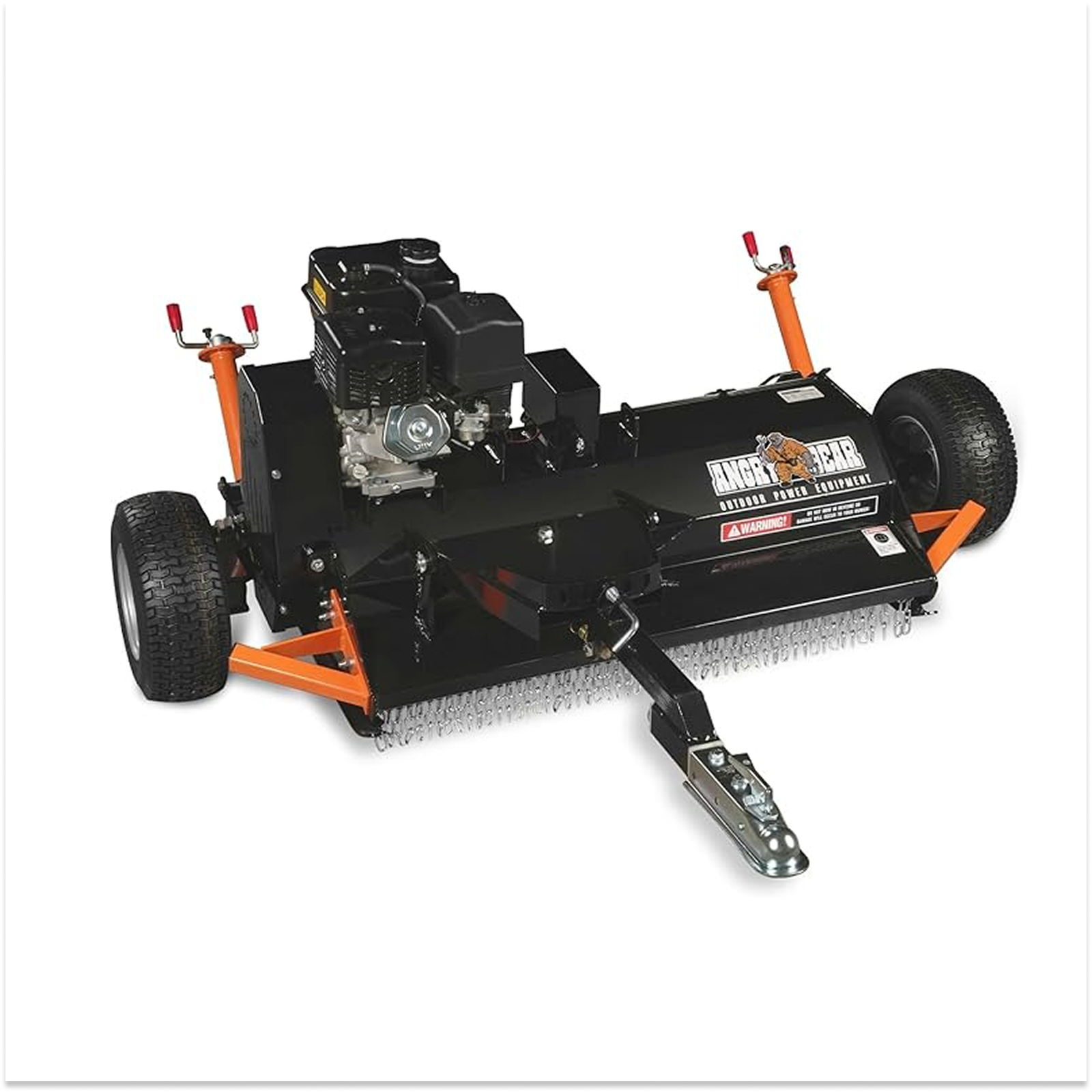 MechMaxx 48″ Tow-Behind ATV Offset Flail Mower 15HP 459cc E-start Gas Engine Powered
