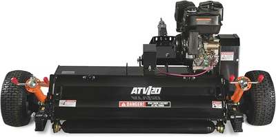 MechMaxx 48″ Tow-Behind ATV Offset Flail Mower 15HP 459cc E-start Gas Engine Powered