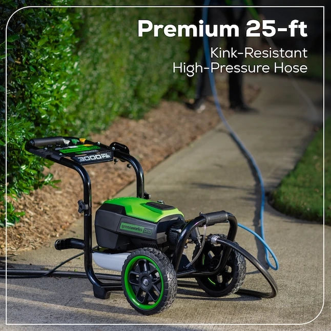 Greenworks 3000-PSI 2.0-GPM Cold Water Electric Pressure washer with 5 Spray Tips