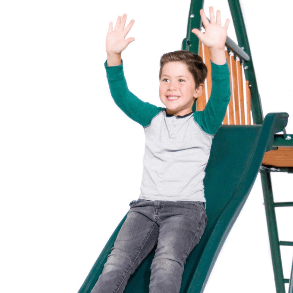 Sportspower Alta Oaks 10′ Heavy Duty Swing Set with Lifetime Warranty on 6′ Double Wall Slide