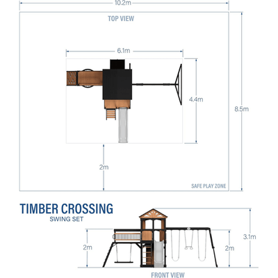 Timber Crossing Swing Set – Adventure Meets Stunning Design