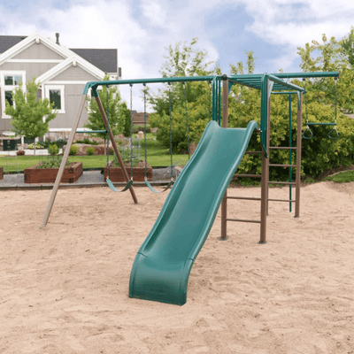 Lifetime Powder Coated Steel Swing Set with 4 Swing(s) , 1 Slide(s)