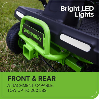 Greenworks 60V 30” CrossoverT Riding Lawn Tractor with 8.0 Ah
