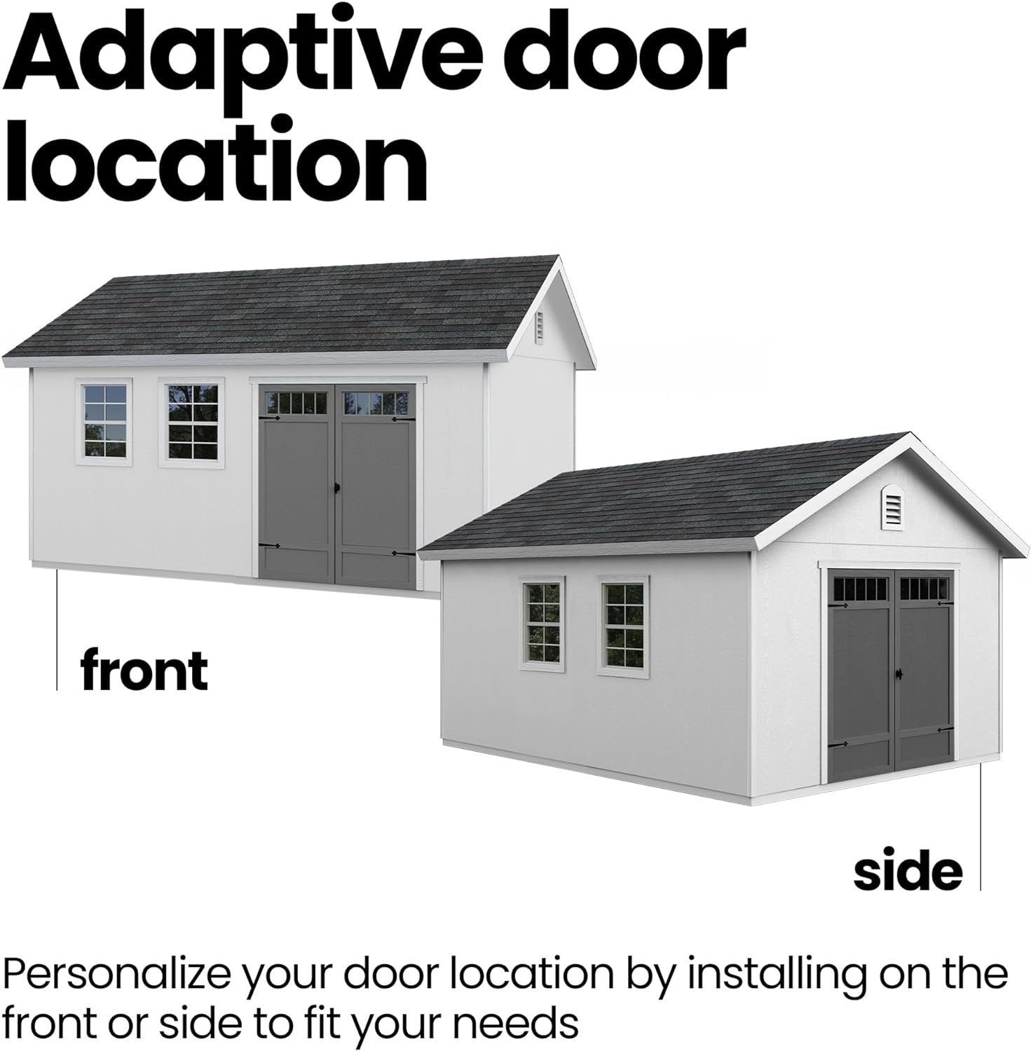Handy Home Products Scarsdale 12×16 Do-it-Yourself Wooden Storage Shed with Floor