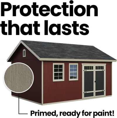 Handy Home Products Scarsdale 12×16 Do-it-Yourself Wooden Storage Shed with Floor