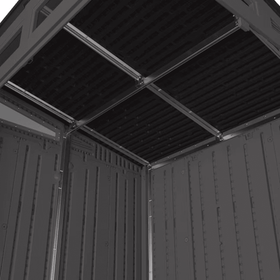 Suncast 6-Feet x 4-Feet Modernist Lean-to Resin Storage Shed (Floor Included) in Gray | BMS6583T