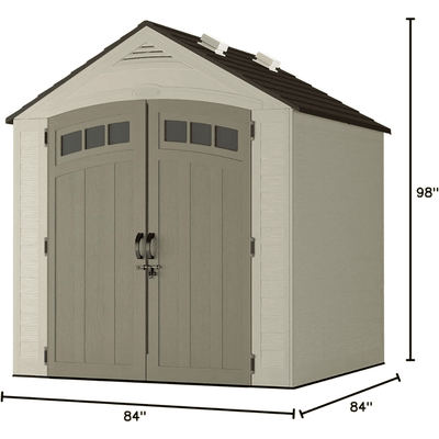 Vista 7 ft. W x 7 ft. D Plastic Shed